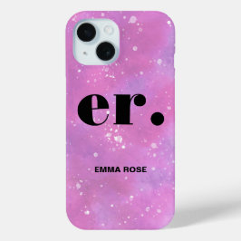 モノグラムファンタジースタイリッシュ水モダン色 iPhone 15ケース