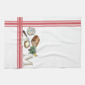 モノグラムファームハウスキッチンタオルルフバーブレッドハーブ キッチンタオル (横)