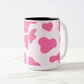 モノグラムファーム動物ピンクカウズプリント ツートーンマグカップ (正面右)