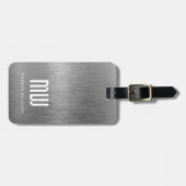 モノグラムフェイクグレイ金属箔 ラゲッジタグ (正面横)