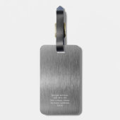 モノグラムフェイクグレイ金属箔 ラゲッジタグ (裏面縦)