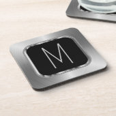 モノグラムフェイクステンレス鋼ルック コースター (左側)