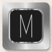 モノグラムフェイクステンレス鋼ルック コースター (正面)