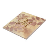 モノグラムフェイクバラ葉金ゴールドセラミックタイル タイル (側面)