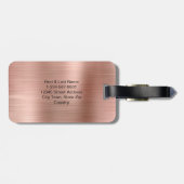 モノグラムフェイクバラ金ゴールド金属鋼 ラゲッジタグ (裏面横)