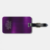 モノグラムフェイクパープル金属鋼スタイルカスタム ラゲッジタグ (裏面横)