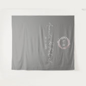 モノグラムフェイクホイル葉結婚ズの背景 タペストリー (正面(横))