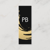 モノグラムフェイク金ゴールドブラシ スキニー名刺 (正面)