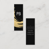 モノグラムフェイク金ゴールドブラシ スキニー名刺 (正面/裏面)