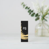 モノグラムフェイク金ゴールドブラシ スキニー名刺 (スタンド正面)