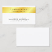 モノグラムフェイク金ゴールドメタリックモダンルック 名刺 (正面/裏面)