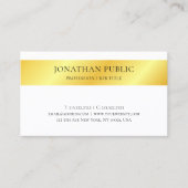 モノグラムフェイク金ゴールドメタリックモダンルック 名刺 (正面)