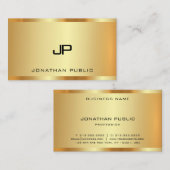 モノグラムフェイク金ゴールドモダンプロフェッショナルラグジュアリー 名刺 (正面/裏面)