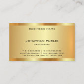 モノグラムフェイク金ゴールドモダンプロフェッショナルラグジュアリー 名刺 (裏面)