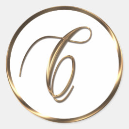 モノグラムフェイクCブロンズ ラウンドシール