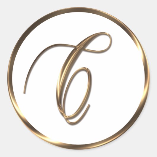 モノグラムフェイクCブロンズ ラウンドシール (正面)