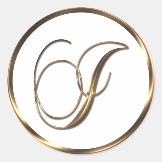 モノグラムフェイクIブロンズ ラウンドシール (正面)