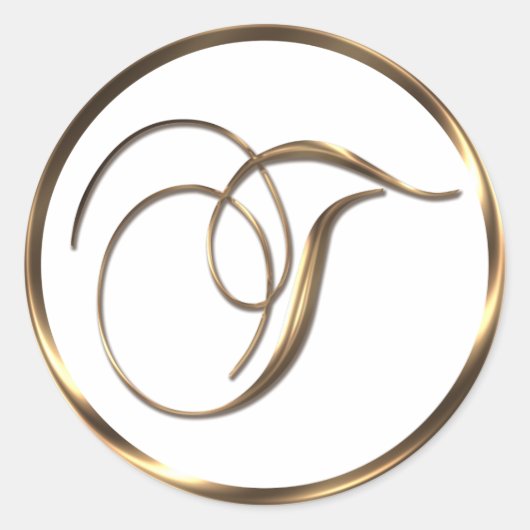 モノグラムフェイクTブロンズ ラウンドシール (正面)