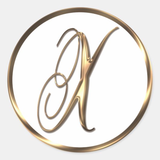 モノグラムフェイクXブロンズ ラウンドシール (正面)