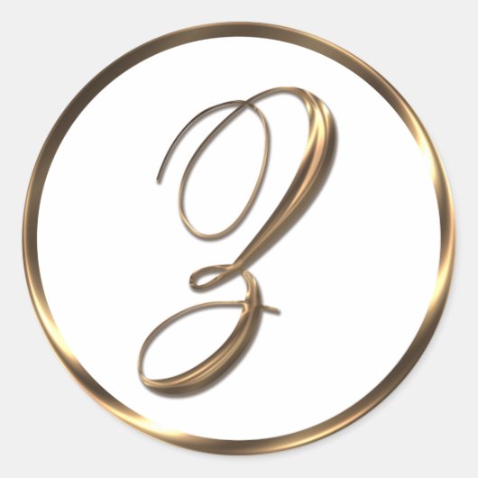 モノグラムフェイクZブロンズ ラウンドシール (正面)