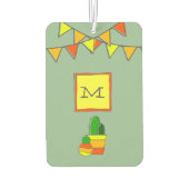 モノグラムフェスティバルフィエスタ+かわいい手描きサボテン カーエアーフレッシュナー (裏面)