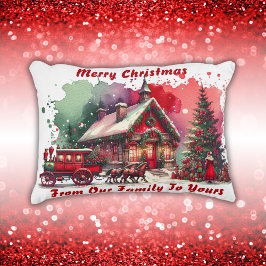 モノグラムフェスティバルヴィンテージクリスマスオンホワイト | アクセントクッション