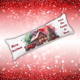 モノグラムフェスティバルヴィンテージクリスマスオンホワイト | ボディピロー