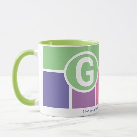 モノグラムフェミニンストライプコーヒーの狭いコーヒー マグカップ (左)