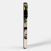 モノグラムフェミニンラブリーコントラストブラックとピンク Case-Mate iPhoneケース (裏面 / 右)