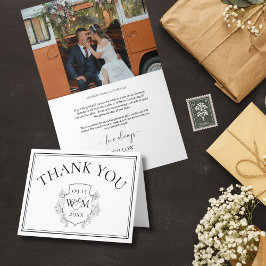 モノグラムフォトウェディング サンキューカード