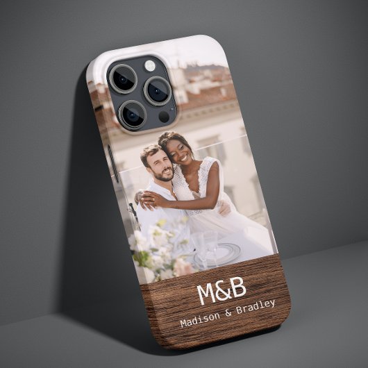 モノグラムフォトカップルウッド名入れ Case-Mate iPhoneケース