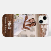 モノグラムフォトカップルウッド名入れ Case-Mate iPhoneケース (裏面 (横))