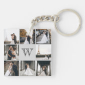 モノグラムフォトコラージュグレー キーホルダー (裏面)