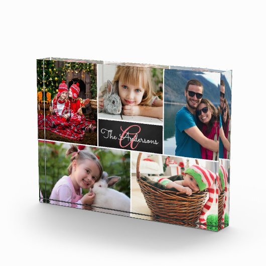 モノグラムフォトコラージュファミリー フォトブロック (右)