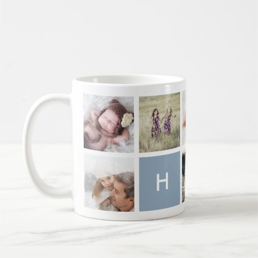 モノグラムフォトコラージュマグ |石板 コーヒーマグカップ (左)