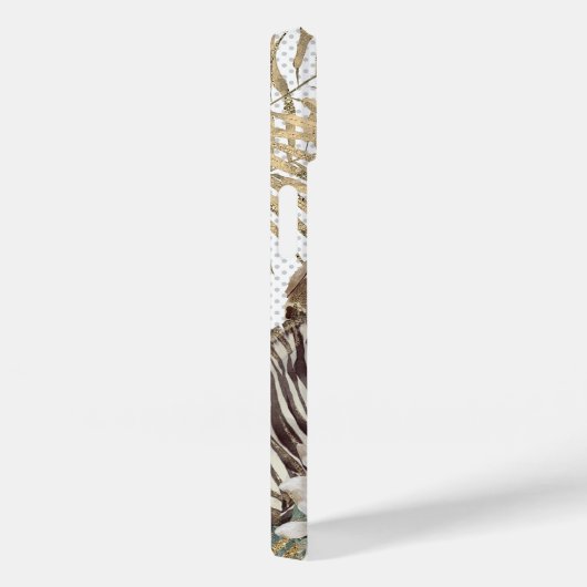 モノグラムフォトサファリ動物モダンフローラ Case-Mate iPhoneケース (裏面 / 右)