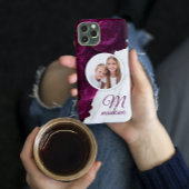 モノグラムフォトモダンフローラ大理石名前をカスタムする Case-Mate iPhoneケース