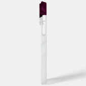 モノグラムフォトモダンフローラ大理石名前をカスタムする Case-Mate iPhoneケース (裏面 / 左)