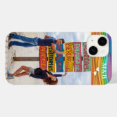 モノグラムフォト名カラフルWaveトレンディーモダン Case-Mate iPhoneケース (裏面 (横))