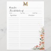 モノグラムフォレストキノコフローラレシピインサート (正面)