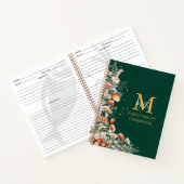 モノグラムフォレストマッシュルームフローラファミリーレシピブック ノートブック (内部)