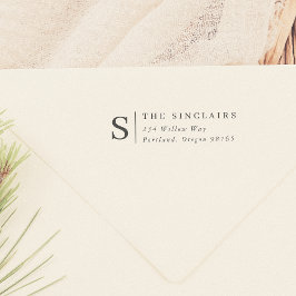 モノグラムフォーマルエレガントウェディング差出人住所 ラバースタンプ