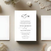 モノグラムフォーマルスクリプトOld Money結婚's 招待状