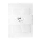 モノグラムフォーマル伝統的エレガントな結婚式 招待状ベリーバンド (正面例)