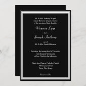 モノグラムフォーマル白黒 招待状 (正面/裏面)