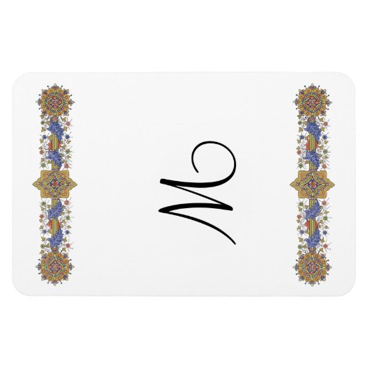 モノグラムフォーマル磁石付き金ゴールドカスタムフローラ マグネット (横)