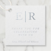 モノグラムフォーマル金ゴールドエレガシンプルントウェディング フェイバータグ (正面)