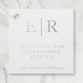 モノグラムフォーマル金ゴールドエレガシンプルントウェディング フェイバータグ