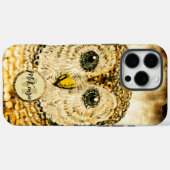 モノグラムフクロウのパーソナライズ Case-Mate iPhoneケース (裏面 (横))