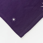 モノグラムフクロウナイトムーンライト深いブルーブランケット フリースブランケット (角)